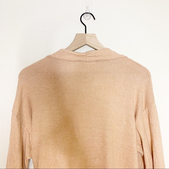 NEW Lush Nordstrom Apricot Long Sleeve Surplice Neckline Blouse Small - Picture 7 of 10